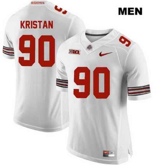 Bryan Kristan Ohio State Buckeyes Authentic Stitched Mens Nike  90 White College Football Jersey Jersey